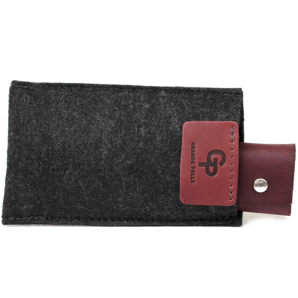 Ключниця з натуральної шкіри Бордовий (GRANDE PELLE) Київ - фото 1