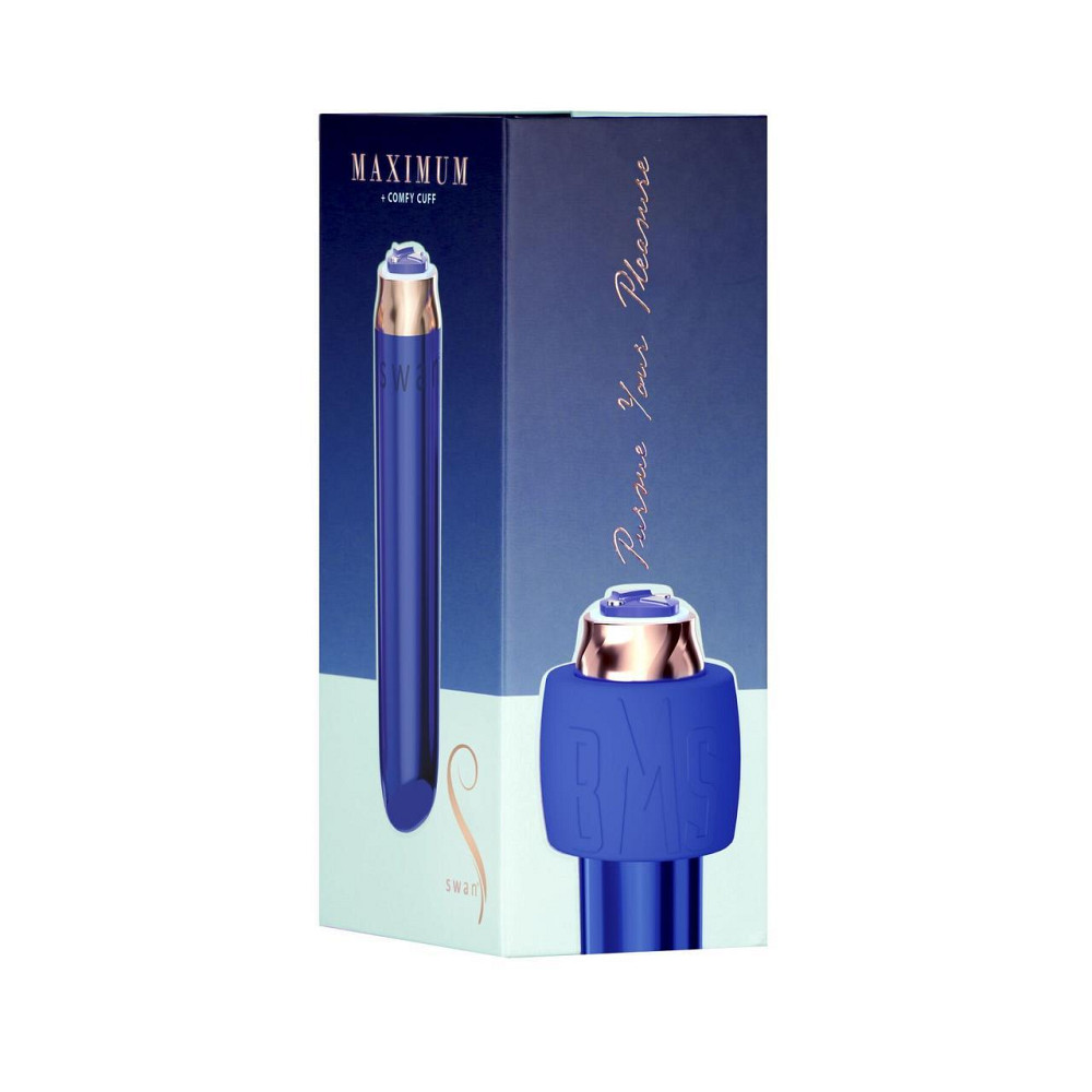 Вибропуля Swan Maximum + Comfy Cuff Blue, супермощная, разная интенсивность, силиконовая манжета Sex Aura Киев - изображение 9