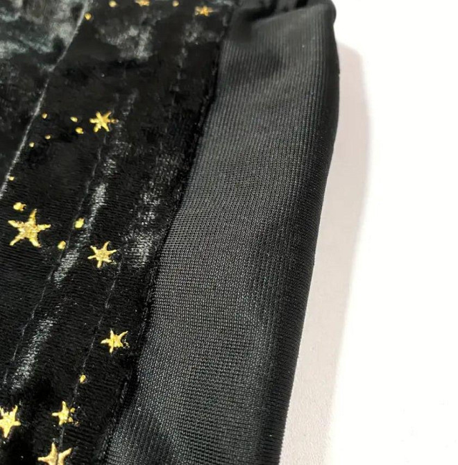 Черный бархатный мешочек для карт Таро – с золотыми звездами Киев - изображение 2