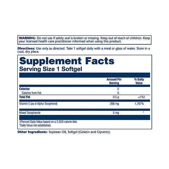 Витамин Е Solaray Vitamin E d-Alpha Tocopherol 268mg 50 softgels Киев