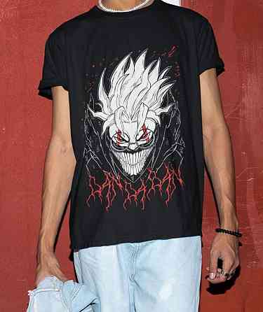 Футболка аниме Дандадан Окарун Окарун Момо оверсайз (S/M/L) Черний AnimeJ0907 Днепр