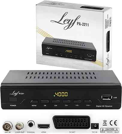 Цифровой кабельный ресивер LEYF PA-2211 DVB-C/C2 DVB-T2 Full HD HDMI USB SCART чёрный Киев