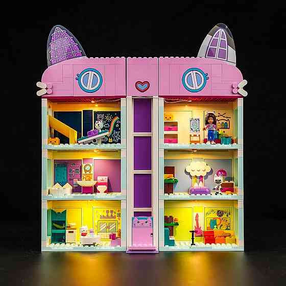 Світлодіодний набір для Lego 10788 Gabby's Dollhouse Фіолетовий комплект підсвітки 3 лампи USB/батареї для лялькового будиночка Київ
