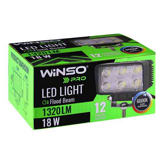 Фара светодиодная Winso Pro Epistar white рассеянный 10-30V, 18W (6x3W), 1шт Львов
