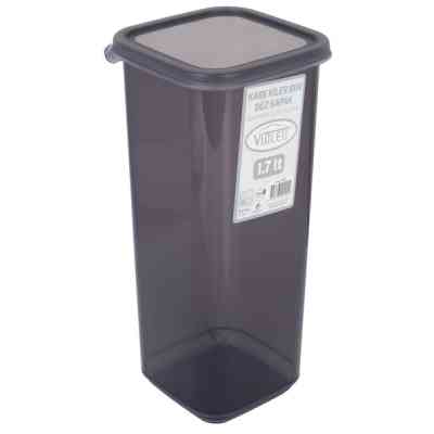 Емкость для сыпучих продуктов Violet House Transparent Black 1.7 л (0299 Transparent Black) Винница