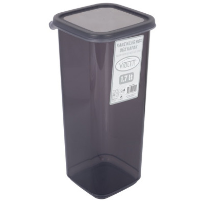 Емкость для сыпучих продуктов Violet House Transparent Black 1.7 л (0299 Transparent Black) Винница - изображение 1