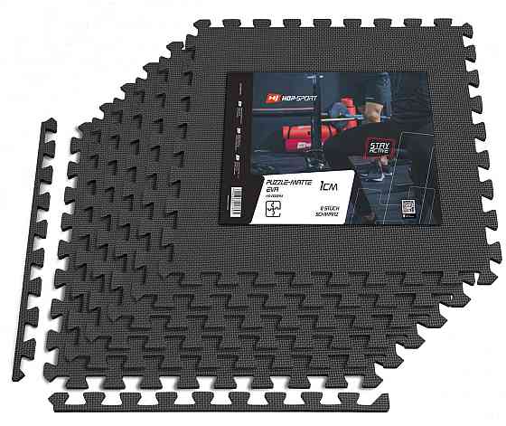 Мат-пазл Hop-Sport EVA 1см HS-A010PM - 6 частей черный Киев