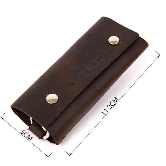 Шкіряна вінтажна ключниця GRANDE PELLE 11342 Коричневий Київ