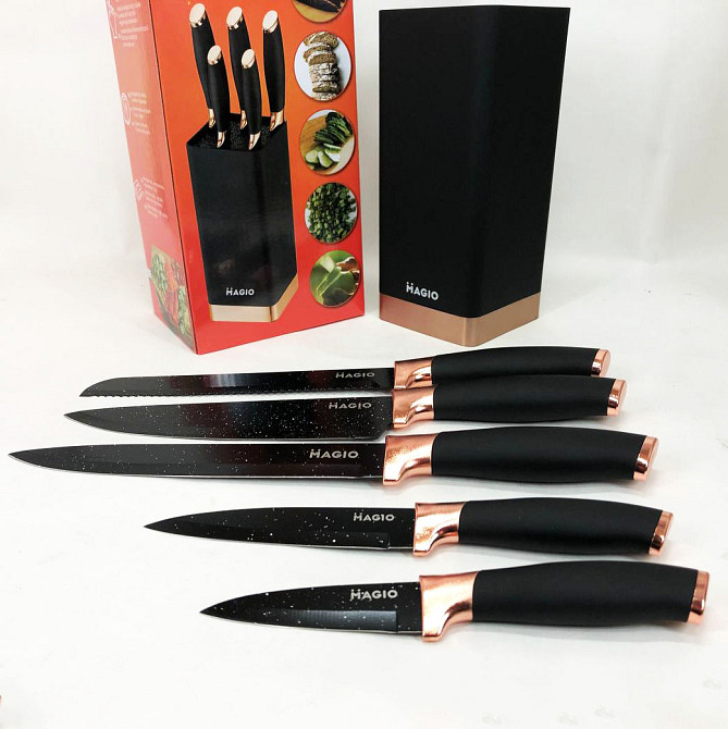 Набір металевих ножів, Набір кухонних ножів преміум, Кухонний ніж з нержавіючої сталі металевий FG-92 Львів - фото 11