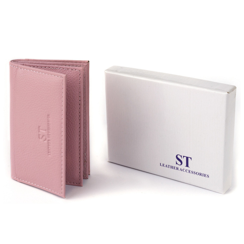 Визитница-книжка ST Leather 19220 Розовая Киев - изображение 9