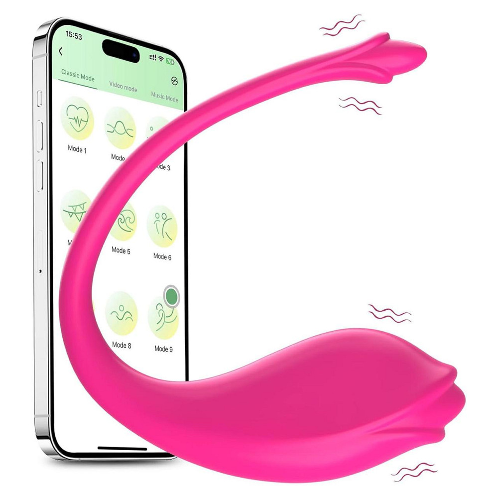 Силиконовый смарт вибратор мини массажер точки G и клитора управление приложением для женщин Розовый Винница - изображение 1