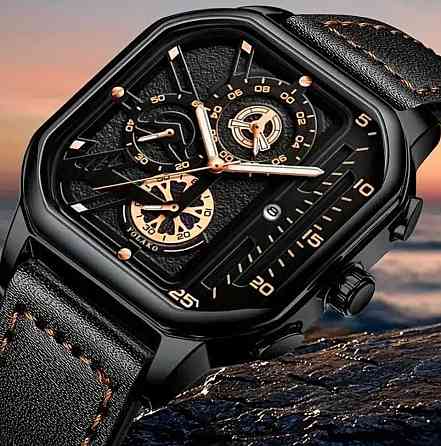 Стильные Мужские повседневные Часы с Календарем. Киев