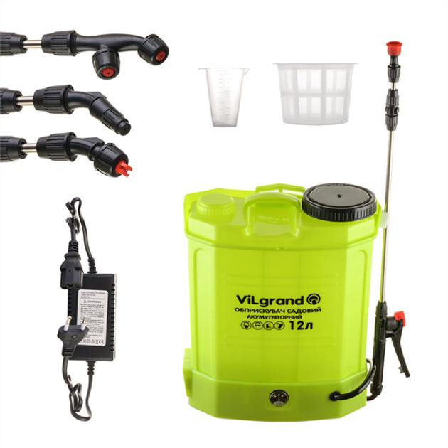 Обприскувач для зрошення саду ViLgrand SGA-12RP 12 л, Обприскувач з акумулятором для поливу LE-54 Львів - фото 13