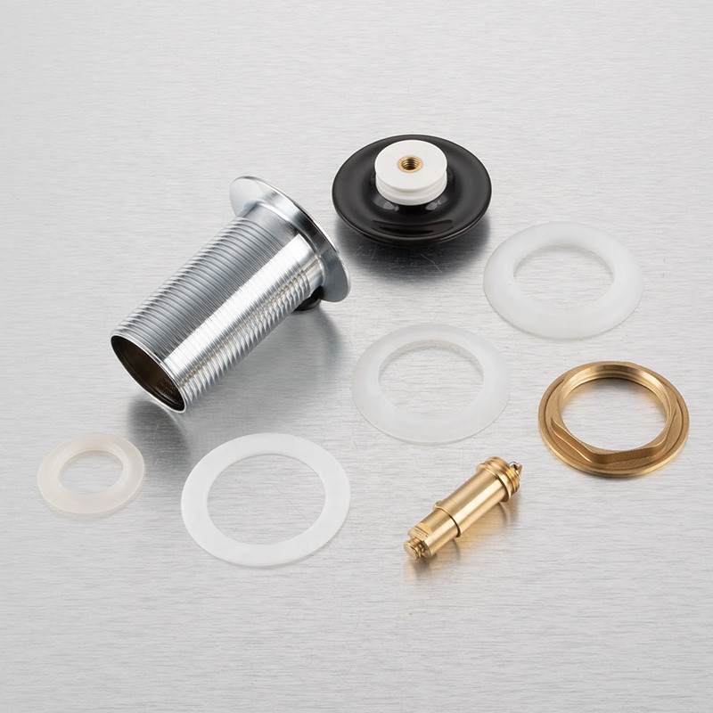 Донний клапан для раковини Mixxus POP-UP-09 BLACK 1 1/4" автомат CLICK-CLACK без переливу (AC3568) Чернівці - фото 5