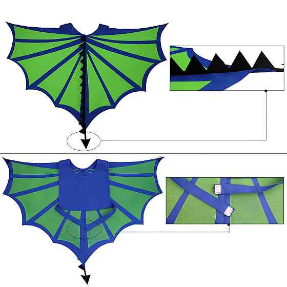 Детский костюм дракончика RESTEQ, крылья с маской для косплея, костюм дракона для детей Киев