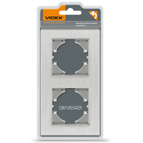 BINERA сріблястий алюміній Рамка вертикальна 2-а Videx Житомир