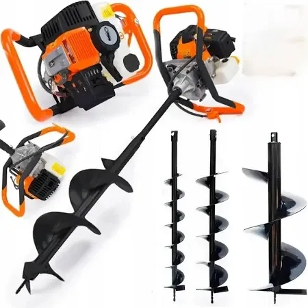 Земельний бур Demon 5.2 к.с., 3 свердла 100-200 мм, ручний, бурильна установка з редуктором Одеса - фото 1