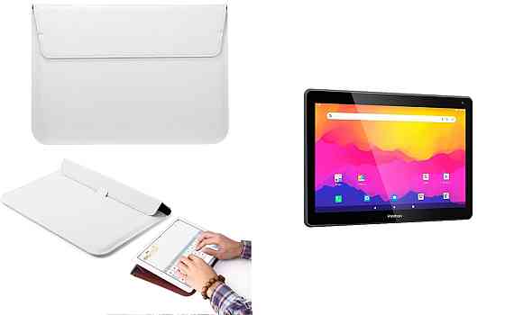 Чохол-конверт VitoCase для Prestigio Muze 3231 4G, Muze 4231 4G, з функцією підставки для планшета Білий Київ