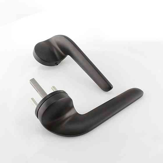 Дверна ручка на розеті M&T Down 147346 TIN-K титан/чорний матовий R ф/з Київ