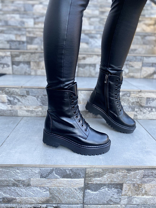 Черевики жіночі M.KRAFT чорні шкіра натуральна зима 37р.-40р. (4282) Коломия - фото 7