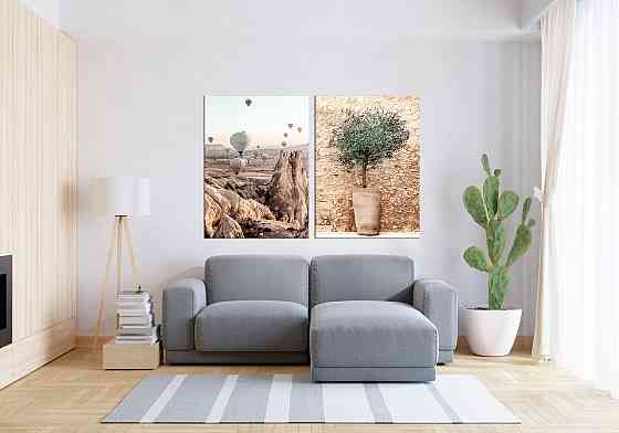 Модульная картина в гостиную / спальню Повітряна куля TLV-2_010 70x102 см Киев