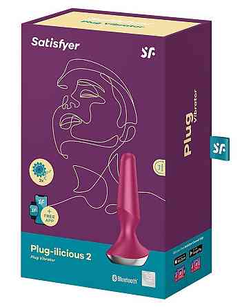 Анальна смарт-вібропробка Satisfyer Plug-ilicious 2 Berry Sex Aura Київ