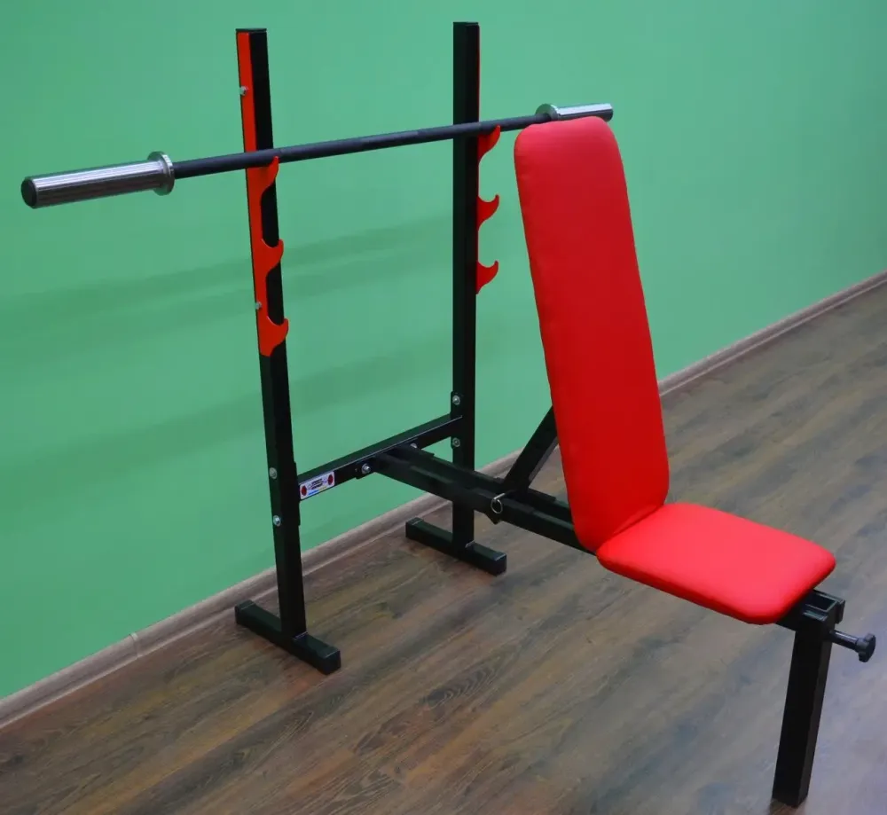 Скамья для жима со стойками Стандарт Стойки, скамьи для жима и приседаний регулируемая Киев - изображение 7