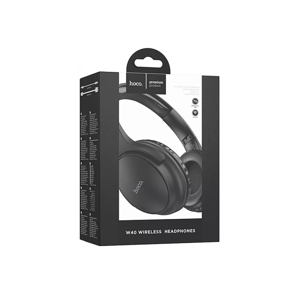 Бездротові накладні навушники HOCO W40 Mighty BT headphones Black Київ - фото 8