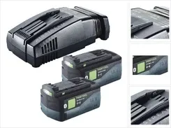 Zestaw akumulatorów Festool 2x BP 18 Li 5.0 ASI EU V Ah ( 577660 ) + szybka ładowarka SCA 16 10.8 - 576953 Киев - изображение 1