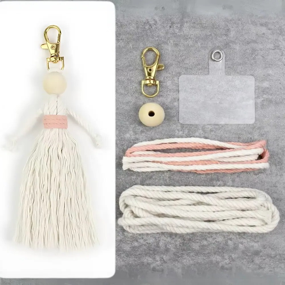 Набор макраме для рукоделия и плетения брелока 