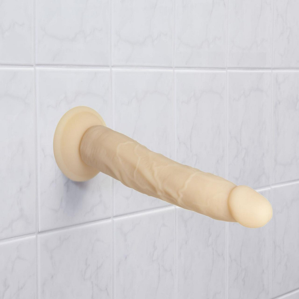 Фалоімітатор Naked Addiction — 9″ Silicone Dual Density Bendable Dildo Vanilla, віброкуля в подаруно Sex Aura Київ - фото 5