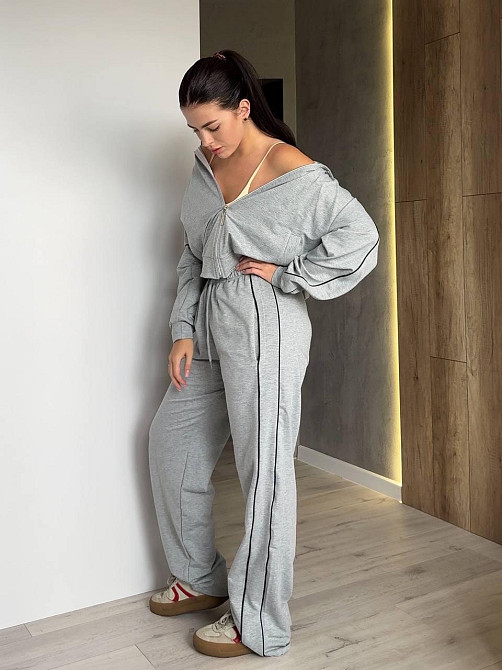 Женский стильный повседневный костюм двойка двунить Одесса - изображение 2