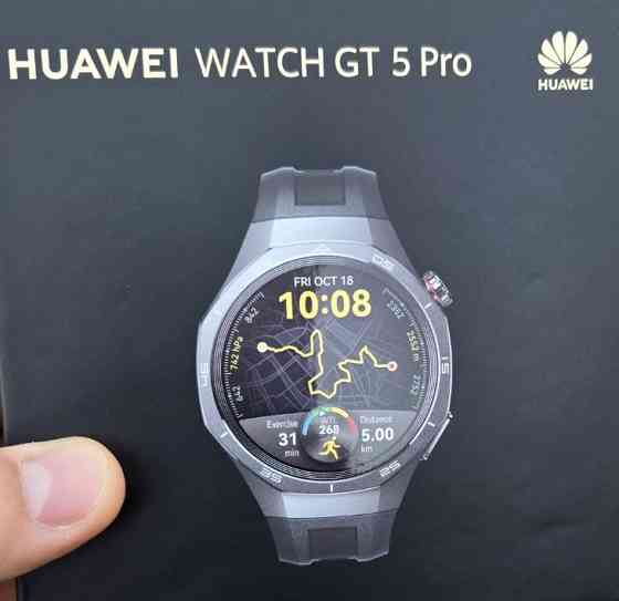 Флагманський годинник Huawei watch 5/GT 5 Pro 46mm Black/Новий/Global. Київ