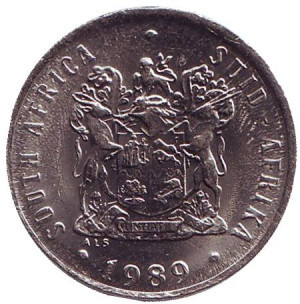 Алое. Монета 10 центів. 1989 рік, Південна Африка.(Д) Полтава - фото 1