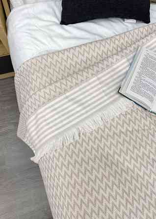 Покривало Dakota Fringe ЄВРО 200х230 см колір бежевий з білим (85-193) Київ