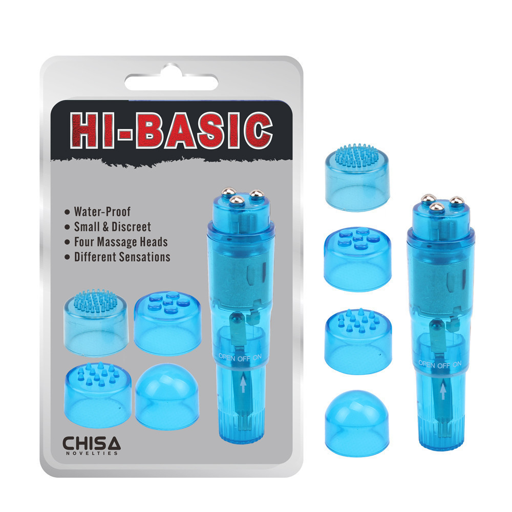 Вібратор кліторальний з насадками Chisa Hi-Basic, блакитний Sex Aura Київ - фото 1