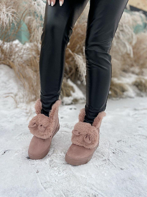 Violeta Женские черевики Violeta пудра эко-замша высота 16.5см подошва 2.5см размер 36-39 (1136 Коломыя - изображение 4