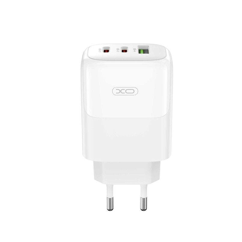 Мережевий зарядний пристрій XO L139 1USB-A 45W+2USB-C 65W + Type-c кабель білий Львів - фото 2
