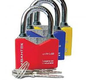 Замок навісний LXCP 40 сталь кольоровий(в асортименті) АВАНТЕК Житомир - изображение 1