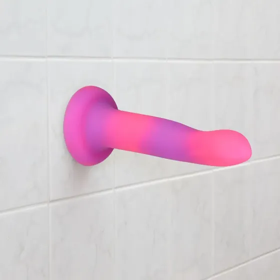 Фалоімітатор, що світиться в темряві, ADDICTION Rave 8″, Glow in the Dark Dildo Pink Purple, 20,3 см Львів