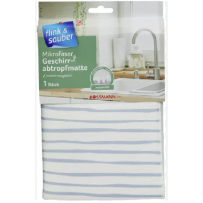 Килимок для сушіння посуду з мікрофібри Flink&sauber Mikrofaser Geschirrabtropfmatte Львів - фото 1