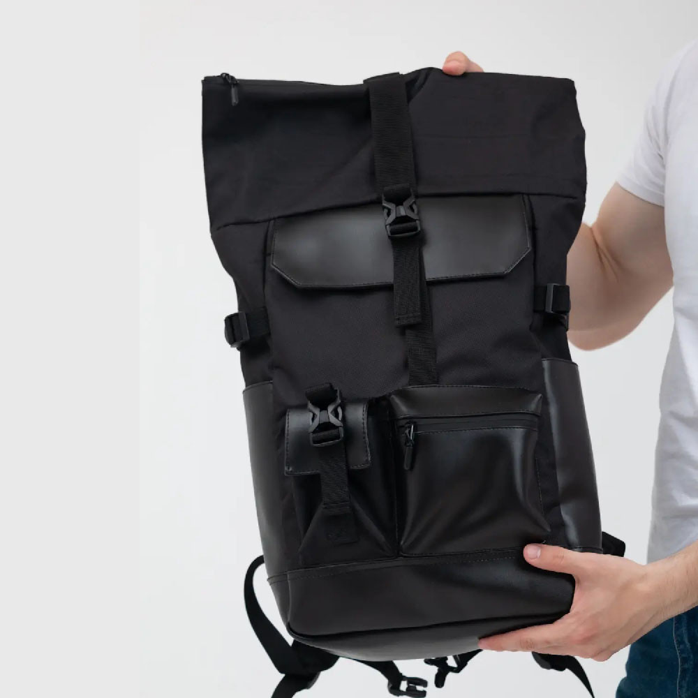 Рюкзак для городской жизни, Городской рюкзак для ноутбука тканевый Женский однотонный ноута SM-88 Львов - изображение 8