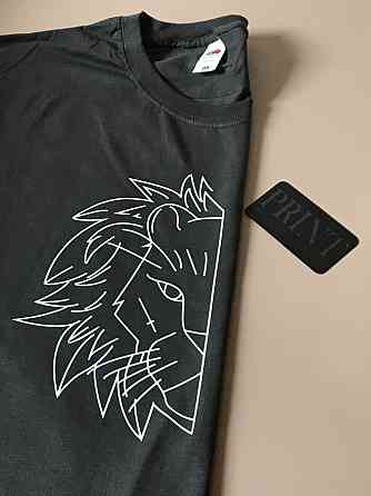 Мужская графитовая футболка 100% хлопок - ЛЕВ Черновцы