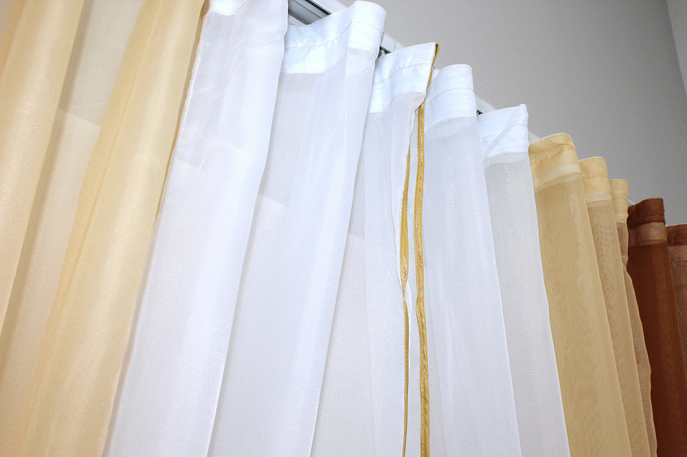 Кухонні штори VR-Textil № 054к комбіновані коричневий з бежевим і білим 400х170 см (50-640) Київ - фото 4