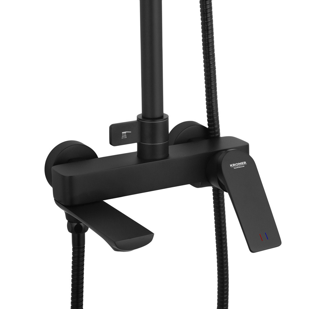 Набор 2 в 1 душевая система Kroner Graz-SCH063 + смеситель Edelstahl Kubus-SCH010 Киев - изображение 5