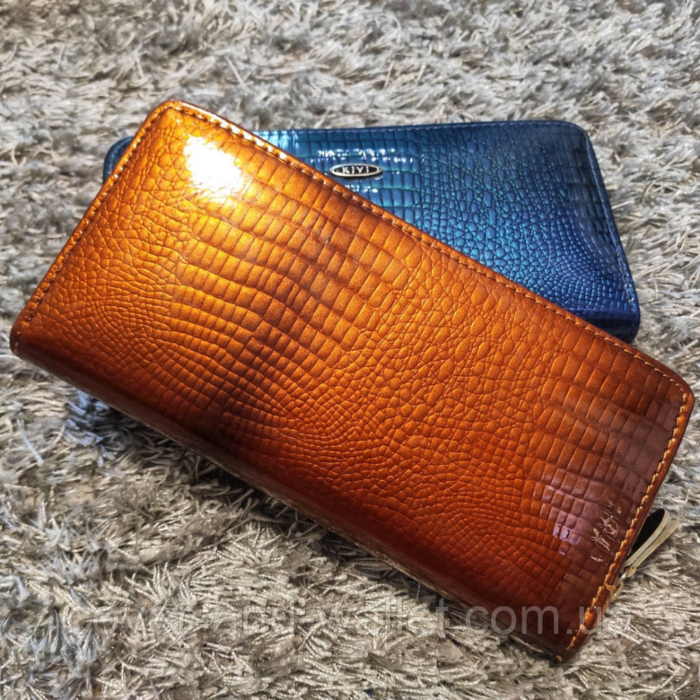 Місткий жіночий гаманець на блискавці колір золотистий Kivi Київ - фото 2