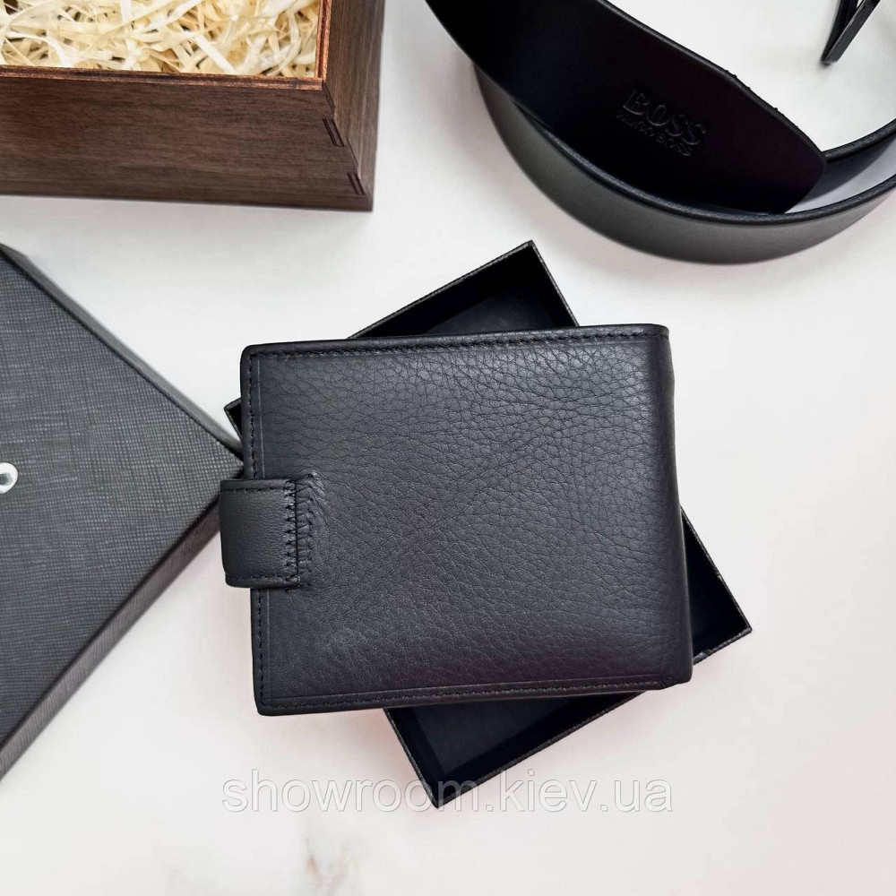 Чоловічий подарунковий набір ремінь і портмоне дерев'яній коробці Levis (518) Київ - фото 6