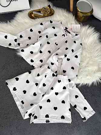 Женская стильная домашняя принтованная пижама качественный кулир Белый, 44/46 Одесса