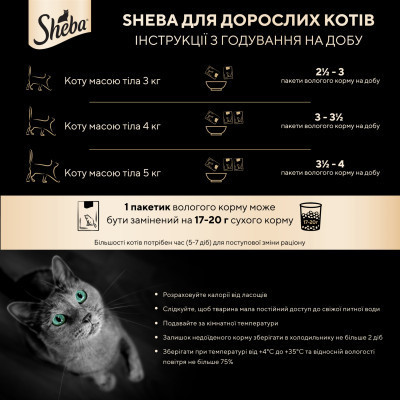 Вологий корм для кішок Sheba з індичкою в соусі 85 г (4770608265434) Вінниця - фото 6