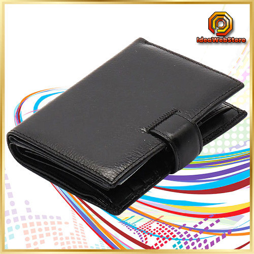 Чоловічий гаманець з натуральної шкіри. Шкіряний гаманець чоловічий портмоне зі шкіри Чорний Marco Coverna Київ - фото 1